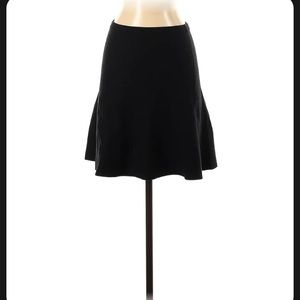NWOT Theory wool black knit sweater skirt black a line skater minimalist size p